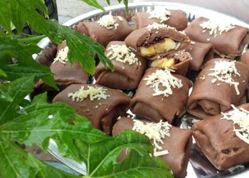 Resep Populer Dadar Gulung Pisang Coklat Ala Restoran