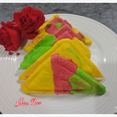 A picture of 3 Colour Cake In sandwich Maker.