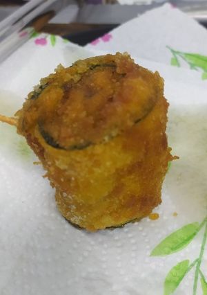 Una foto de Rollitos de calabacín
