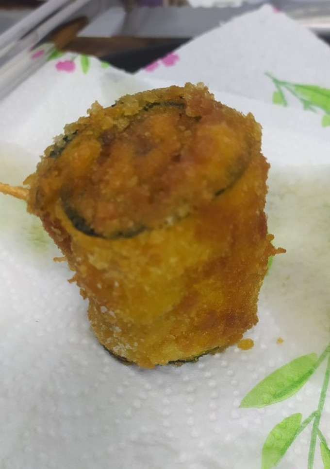 Una foto de Rollitos de calabacín