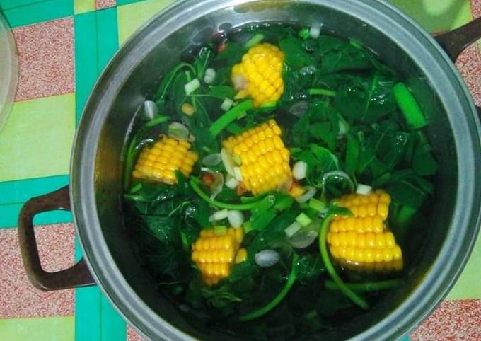 Resep Bening bayam jagung temu kunci seger? Anti Gagal