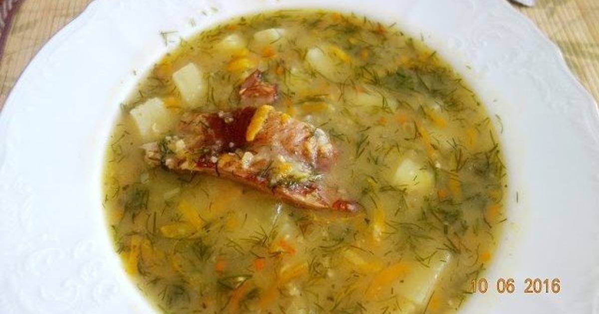 Вкуснейший гороховый суп с копченой колбасой – пошаговый рецепт приготовления с фото