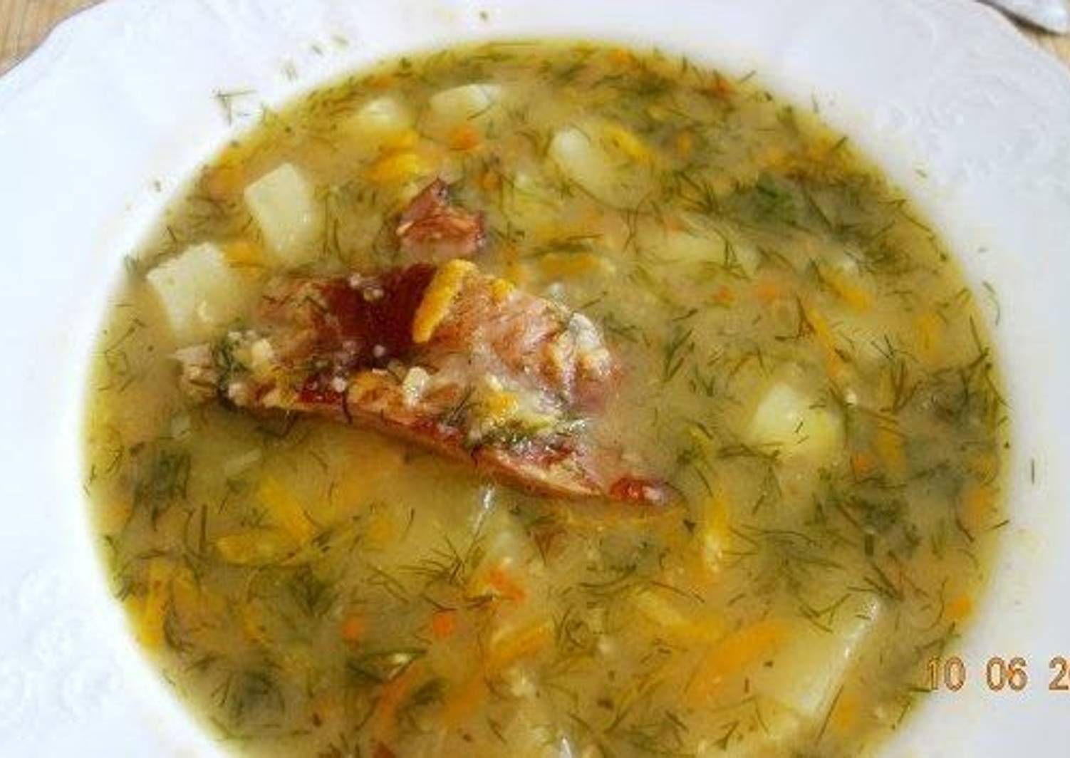 Рецепт гороховый суп на копченых ребрышках рецепт с фото