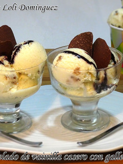 Una foto de Helado de vainilla casero con galletas cookies (sin heladera)
