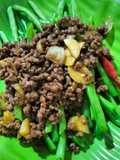 Buncis Siram Daging Cincang