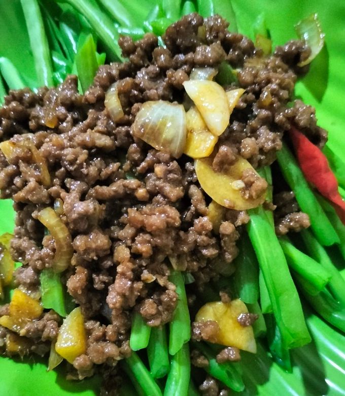 Foto resep Buncis Siram Daging Cincang