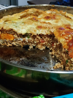 Una foto de Pastel de "carne" vegetariano (proteína de soja)