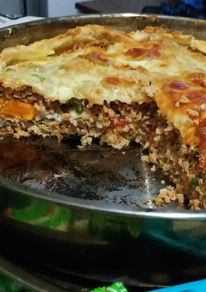 Una foto de Pastel de "carne" vegetariano (proteína de soja)