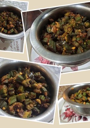 A picture of Bhendi ki sabji.