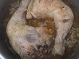 Contramuslos de pollo con champiñones