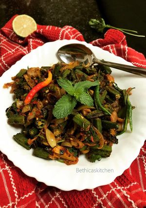 A picture of Bhindi Do Pyaza.