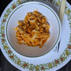 Pasta in red sauce A picture of Pasta in red sauce.