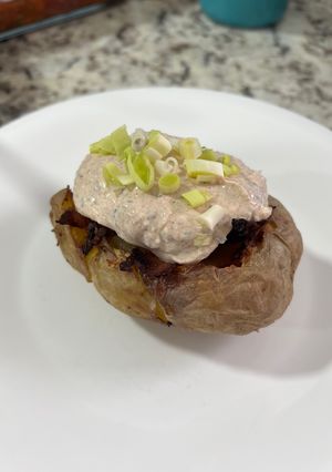 Una foto de Patatas rellenas estilo kebab