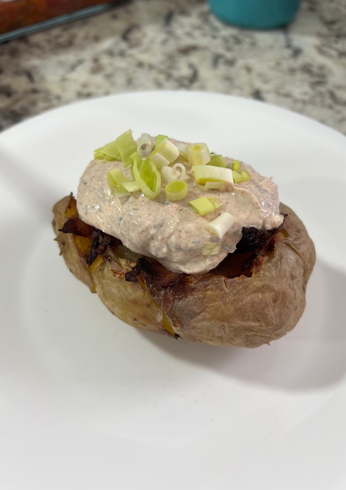 Una foto de Patatas rellenas estilo kebab