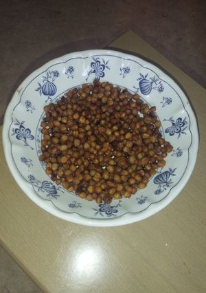 Une photo de Recette de pois chiche grillé à l'air fryer