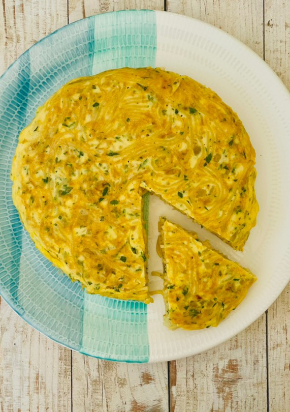 Una foto de Tortilla de espaguetis