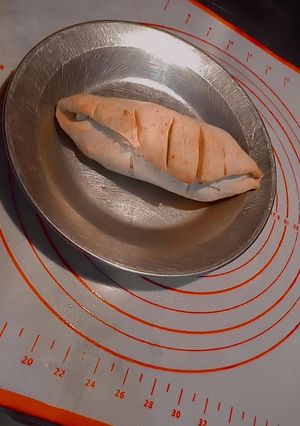 Una foto de Cachito de jamón y queso en air fryer