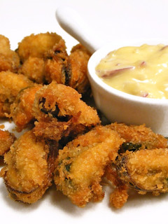 Una foto de Mejillones fritos en escabeche con Mojonesa