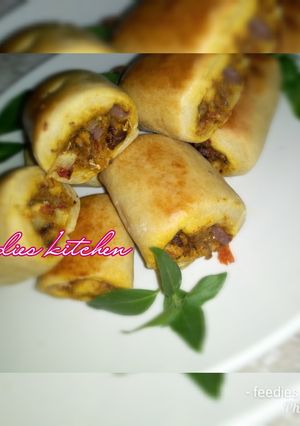 A picture of Baked fish rolls.