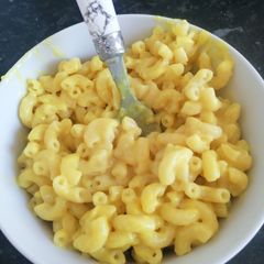 A picture of Homemade mustard mac and cheese.