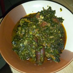 A picture of Afang soup.