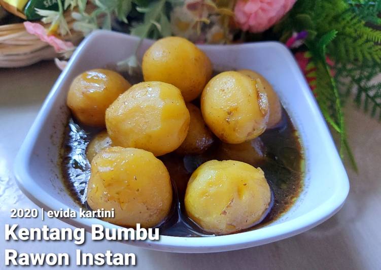 Kentang Bumbu Rawon Instan