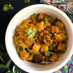 Artikaya Vepudu (Raw Banana Stir Fry - Andhra style) A picture of Artikaya Vepudu (Raw Banana Stir Fry - Andhra style).