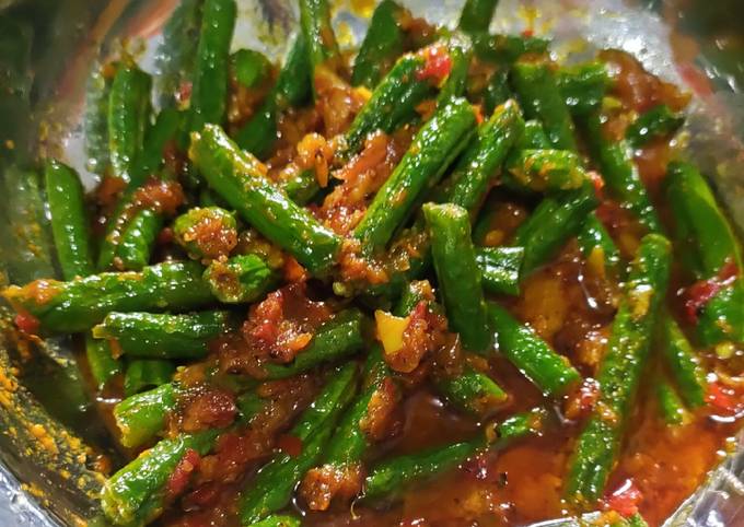 Standar Resep memasak Kacang panjang bumbu yang sempurna