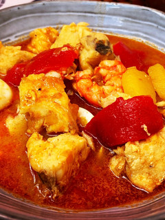 Una foto de Receta número 200: Caldereta de pescado y gamba roja 🦐🦐🦐🦐🦐🦐🦐🦐