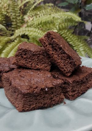 Una foto de Brownies de cacao sin manteca 🍫