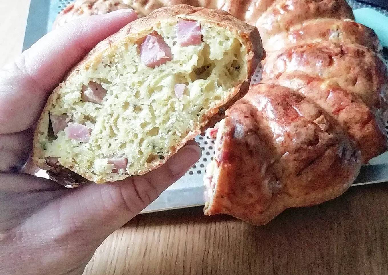 Cake torsadé jambon emmental curry