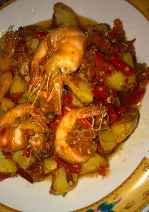 Foto resep Udang ketang balado