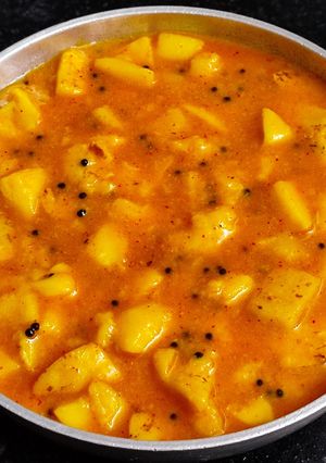 A picture of Guava Curry - Sweet & Tangy Jain Recipe.