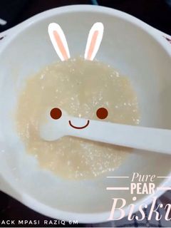 Foto resep Snack MPASI 6 Bulan - Pure pear bisku