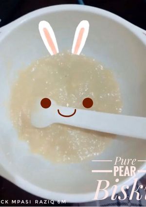 Foto resep Snack MPASI 6 Bulan - Pure pear bisku