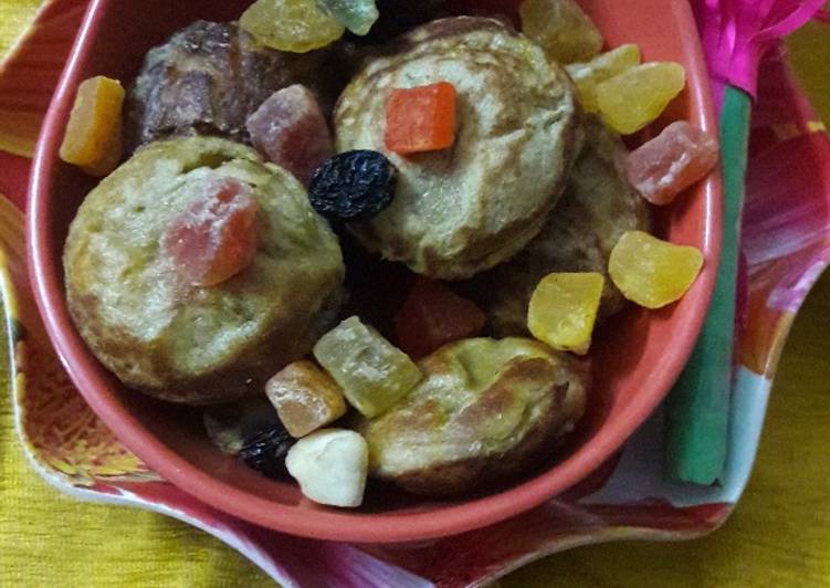 Recipe of Quick Wheat flour mango muffins in Appe pan