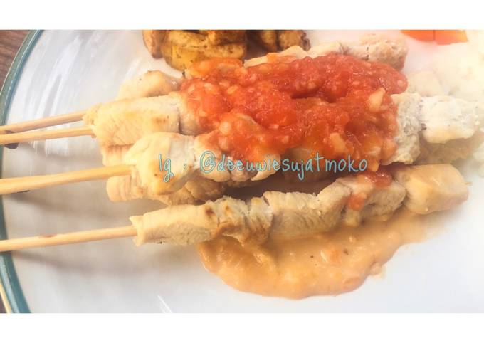 Resep Sate Taichan Saus Telur Asin  Sambal Tomat untuk  