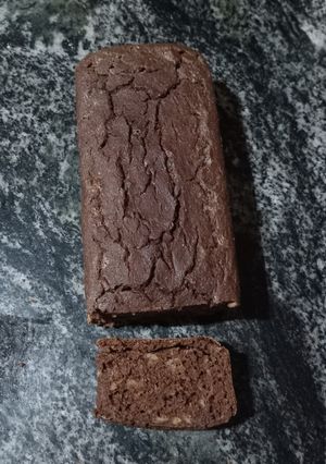 Una foto de Budín de banana y cacao sin azúcares agregados