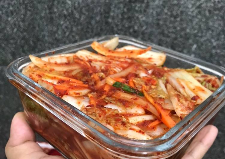 Bagaimana Menyiapkan Fresh Kimchi korea(geotjeori) mudah dan enak, Enak Banget