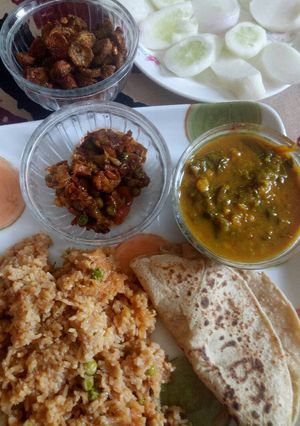A picture of Sai bhaji pulav.