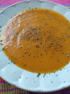 Una foto de Crema de calabaza y queso Philadelphia