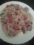 Spaghetti and smokie mix#4weekschallenge