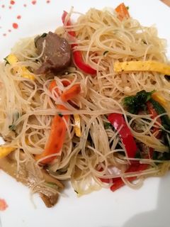 O poză a rețetei Japchae.