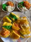 Three-Color Sticky Rice with Jackfruit