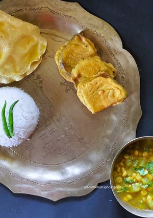 A picture of Bihari Thali for Chhath.