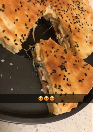 صورة لوصفة فطيره الدجاج 🐓🐓🥧