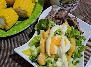 Foto resep Salad Sayur Telor + Jagung Rebus