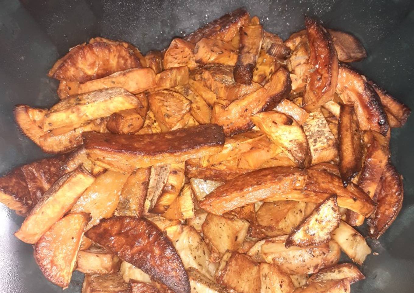 Papas y batatas al horno