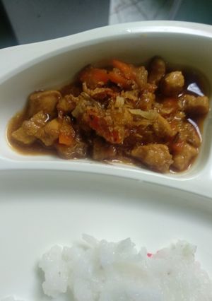 Foto resep MPASI 9M+ ~ Semur ayam wortel nasi tim