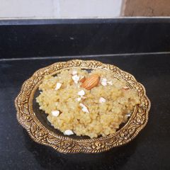 A picture of Laapsi with jaggery.